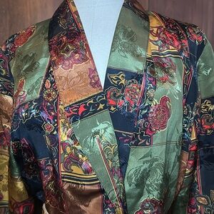 80s Shawl Collar Smoking Jacket Blazer S/M